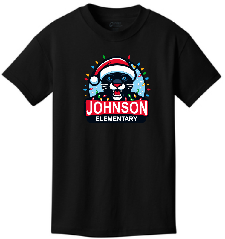 Johnson Elementary - Christmas Panther T-Shirt
