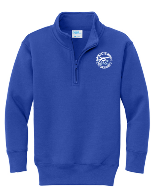 Smith Intermediate - Shark Nation Quarterzip, royal blue