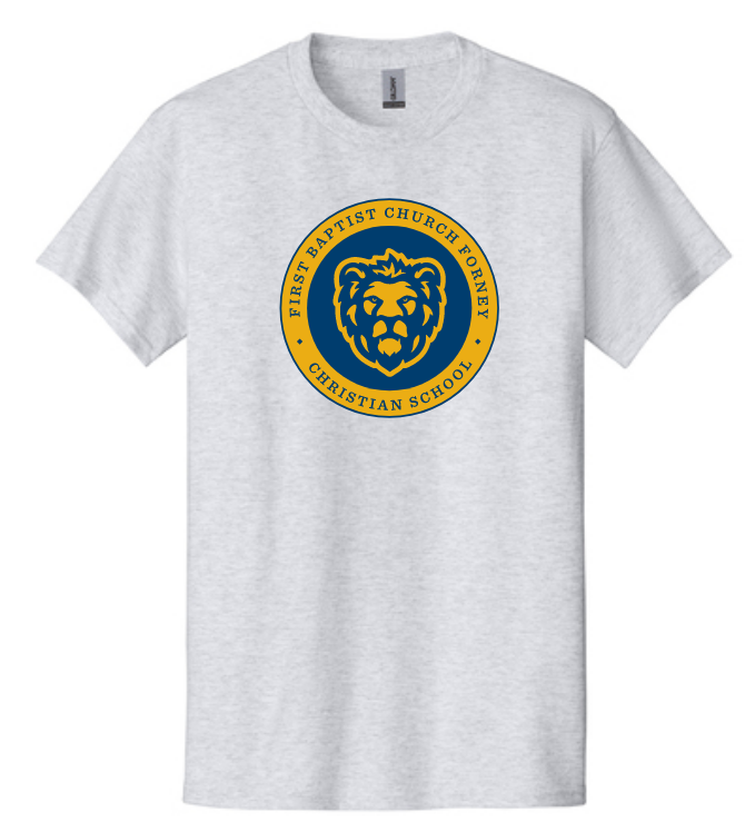 FBC Christian School - School T-shirt, Lions logo printed