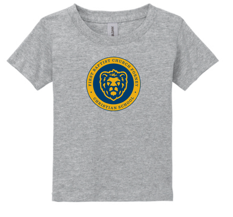 FBC Christian School - Toddler Tee, Lion logo printed