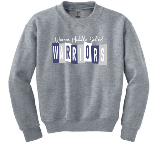 Warren Middle School- Warriors crewneck