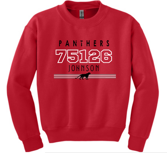 Johnson Elementary - 75126 crewneck, red