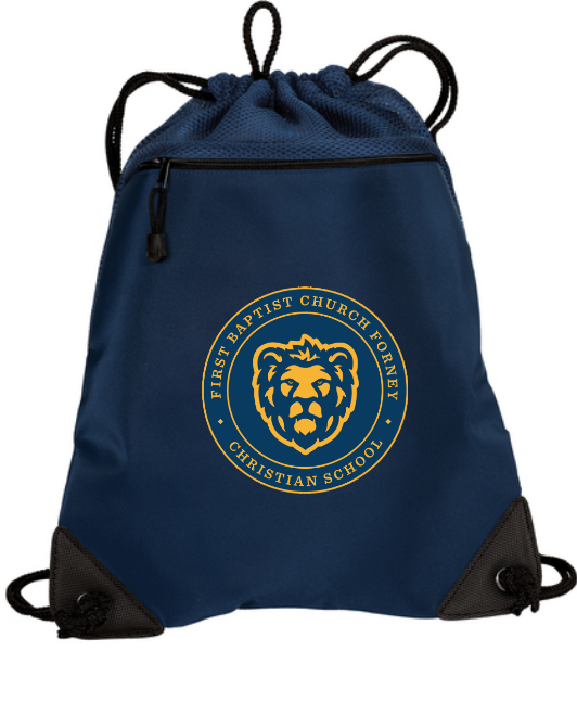 FBC Christian School - Cinch Bag, Lions logo printed