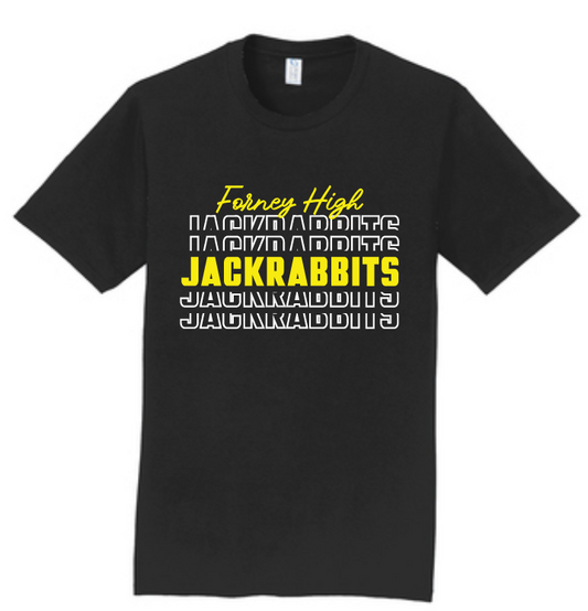 Forney High Jackrabbits multi cotton t-shirt