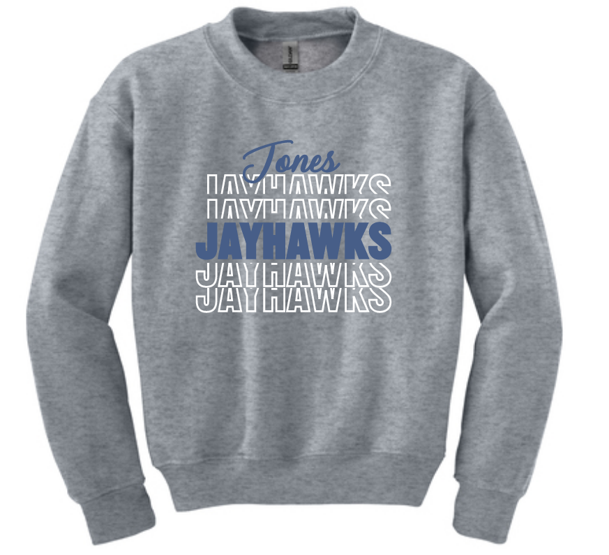 Jones Intermediate - Jayhawks on Repeat crewneck