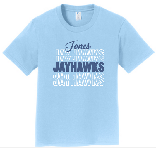 Jones Intermediate - Jayhawks on Repeat t-shirt