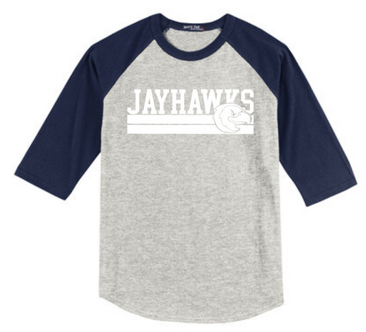 Jones Intermediate - Jayhawks Pride baseball tee