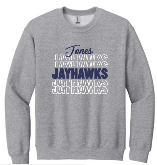 Jones Jayhawks crewneck sweatshirt