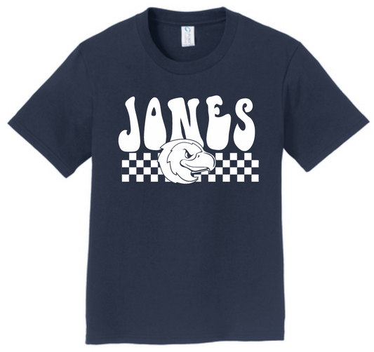 Jones Intermediate- Jones checker pattern t-shirt