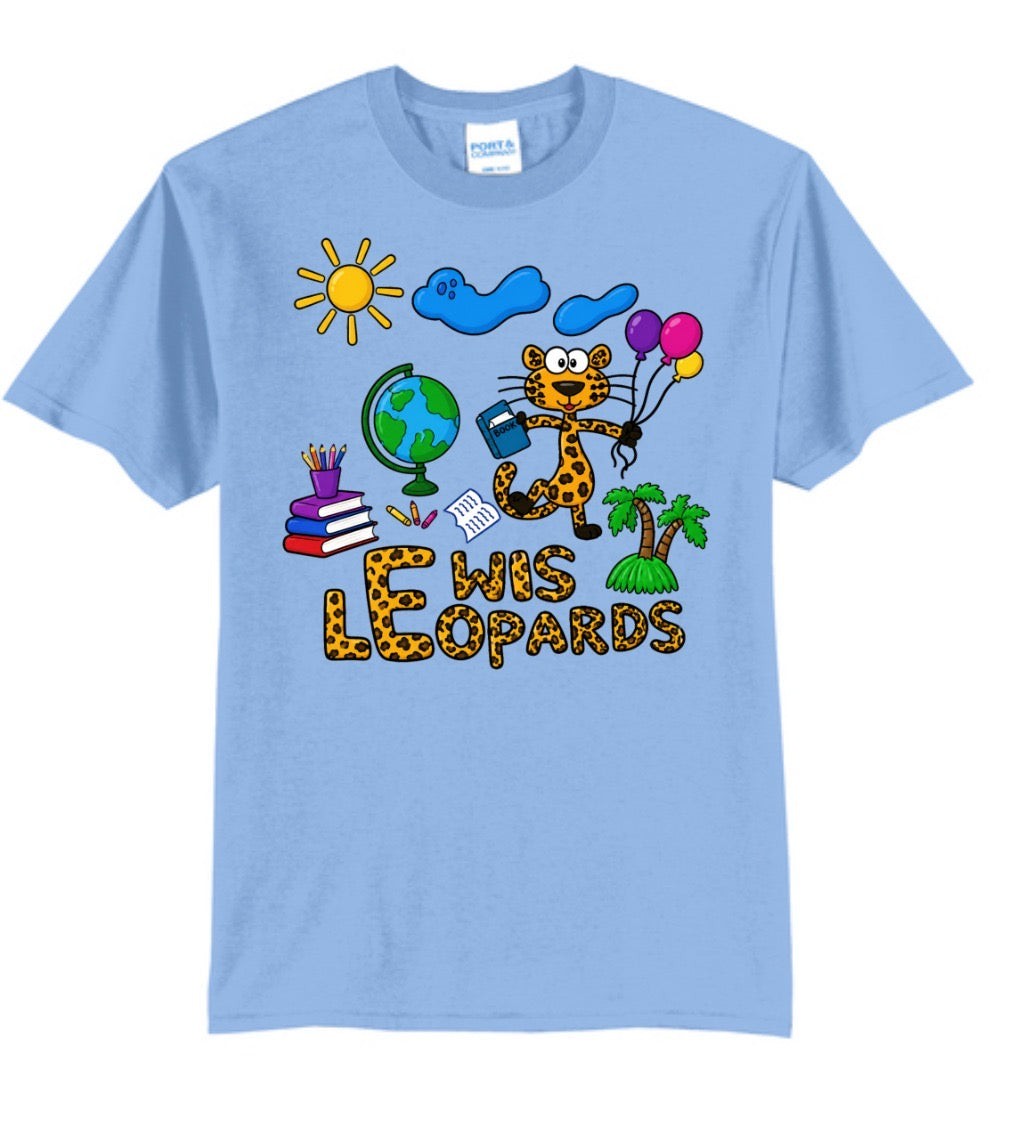 Lewis Leopards Wild About Learning T-Shirt