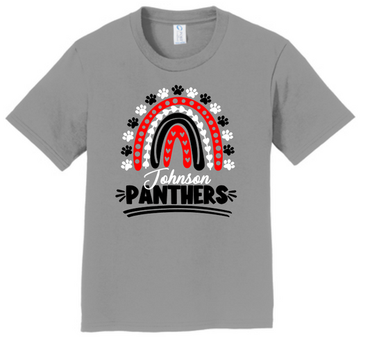 Johnson Elementary - Panther Rainbow T-shirt