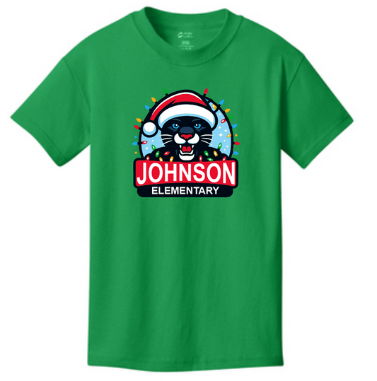 Johnson Elementary - Christmas Panther T-Shirt