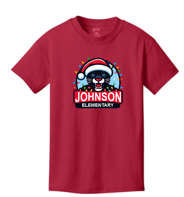 Johnson Elementary - Christmas Panther T-Shirt