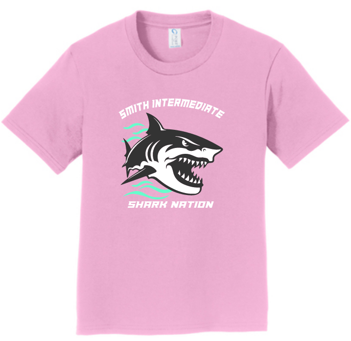 Smith Intermediate - Shark Attack T-shirt, pink