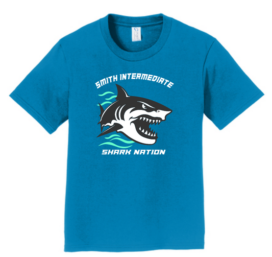 Smith Intermediate - Shark Attack T-shirt, sapphire