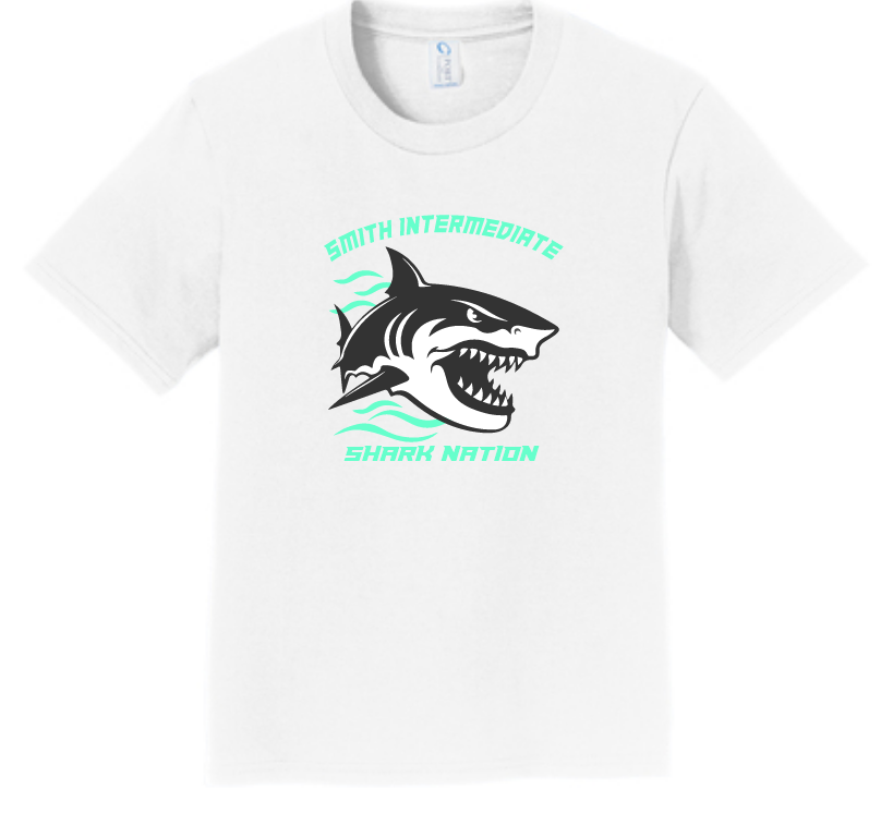 Smith Intermediate - Shark Attack T-shirt, white