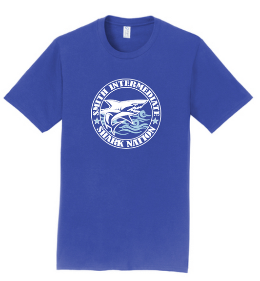 Smith Intermediate - Shark Nation T-shirt, royal blue