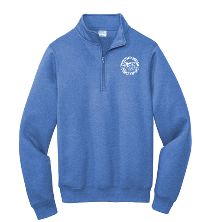 Smith Intermediate - Shark Nation Quarterzip, royal blue