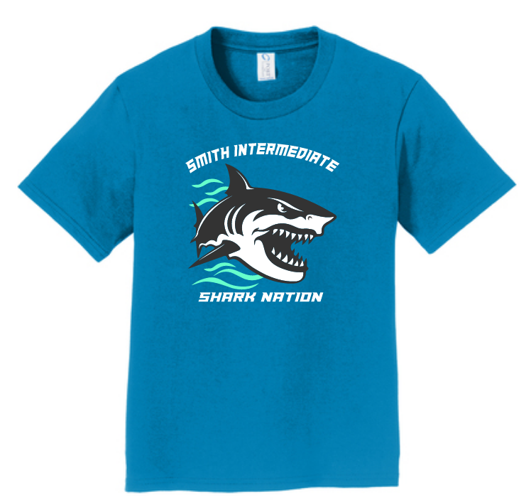 Smith Intermediate - Shark Attack T-shirt, sapphire