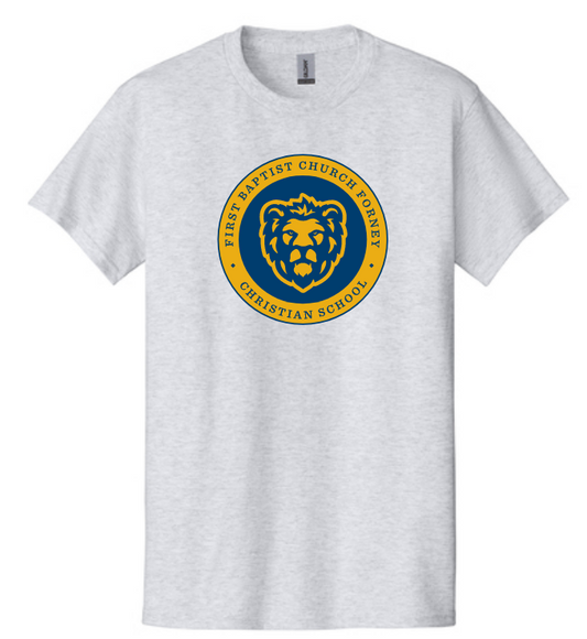 FBC Christian School - School T-shirt, Lions logo printed