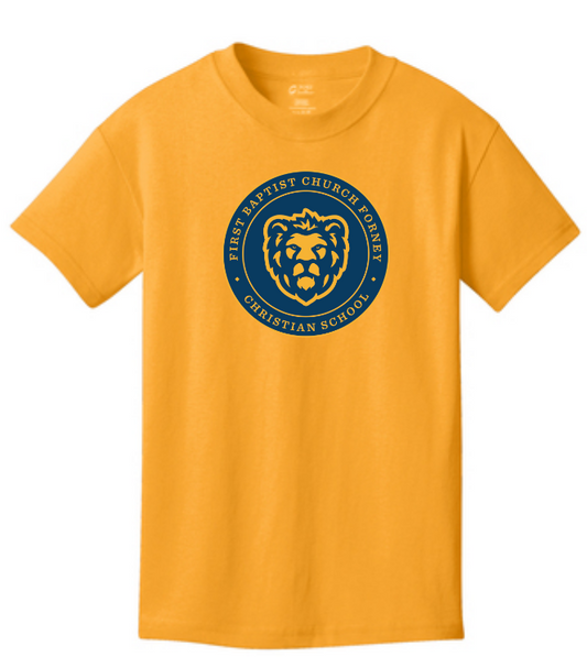 FBC Christian School - Student Tee, Lions logo printed