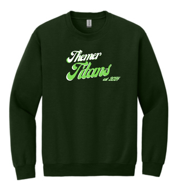 Themer Titans Retro, crewneck fleece sweatshirt