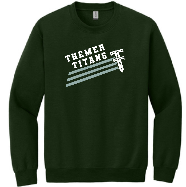 Themer Titans Slashed, crewneck fleece sweatshirt