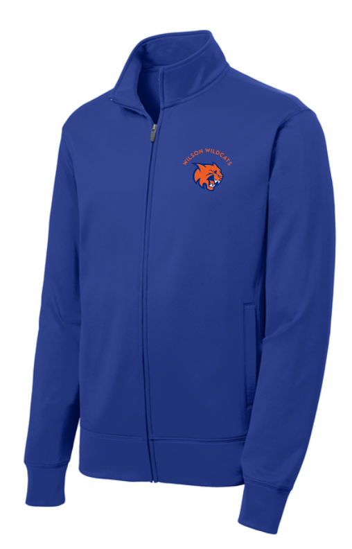 Wilson Elementary School - Wildcats logo jacket, royal blue