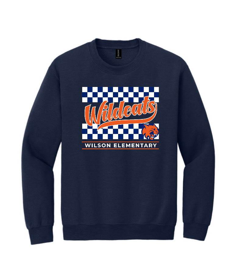 Wilson Wildcats Checkered Crewneck Sweatshirt